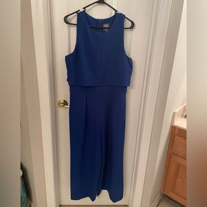 Vince Camuto Sleeveless Royal Blue Wide-Leg Jumpsuit